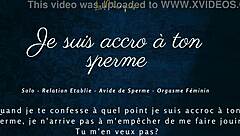 She’s totally hooked on your cum in this French audio JOI.
