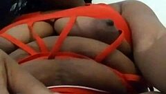 man, watchin' this tattooed ebony teen handle toys in a wild group