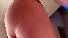 Blonde Amber flaunts her perfect butt with a playful wiggle.