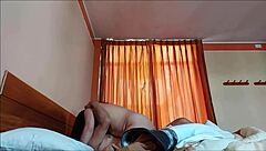 mature man tricks young latina wife into raw sex on bed