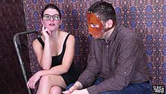 piss drinking sub girl in intense bondage scene