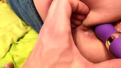 Vibrator Inserted Into Ass For Anal Pleasure