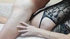 mature skinny wife tries anal in a steamy amateur homemade clip with stockings