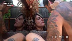 Dread hot and valentin's latina couple orgasm in ofuro