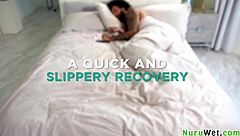 yo, lacey jayne and james angel, busty masseuse duo, doing a nuru truck massage?