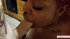 My husband wanted me to entertain his military friend, and I deepthroated his monster cock!