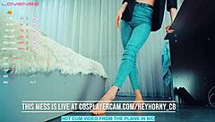 Isn't She Hot in Her Heels Doing Wild Cosplay on Webcam? 😍