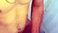 Hot bathroom solo with Brazilian amateur exhibitionist