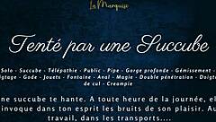 Tempted by French Succubus with Dirty Public Anal Talk