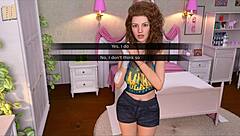 Nursing back to pleasure with curvy teen in cute outfit