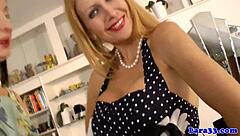 Pussylicking English Milf Goes Wild! Spoiling Euro Vag in Stockings and Heels for Hot 69