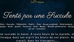 Tempted by French Succubus with Dirty Public Anal Talk