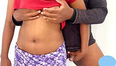 The couple explores a new position during their private time.