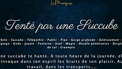 Tempted by French Succubus with Dirty Public Anal Talk