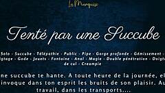 Tempted by French Succubus with Dirty Public Anal Talk