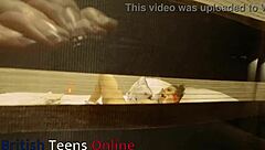 You watch your curvy British neighbor masturbating secretly