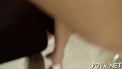 Shaved Pussy Takes Hard Pounding from Erected Cock