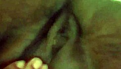 Retro ebony BBW teasing in blue film