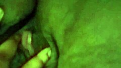 Retro ebony BBW teasing in blue film