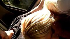 Steamy Car Fuck with Spanish Stefanni Tarrago and Her Natural Tits Bouncing on French Big Cock