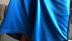 Giant cock tricks young guy into masturbation and cums hard