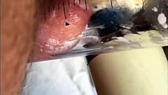 cum after vibrator on soft cock