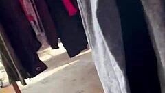 Culona spotted in tight jeans at the tianguis in Mexico