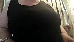 Look at those fat tits and boobs with nipples in rubber BBW play