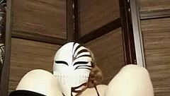 a woman in pantyhose and stockings relaxes at home