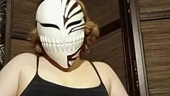 a woman in pantyhose and stockings relaxes at home