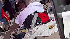 Culona spotted in tight jeans at the tianguis in Mexico