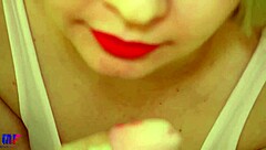 Intense close up blowjob ends in oral creampie explosion. Watch the best sucking with monster cock action.