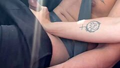 Skinny Latina cutie sucks him dry during a long steamy car ride