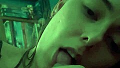 Skinny Latina cutie sucks him dry during a long steamy car ride