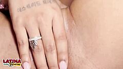 Latina teen with braces gets stretched at casting