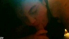 she's sucking cock in a casual blowjob scene