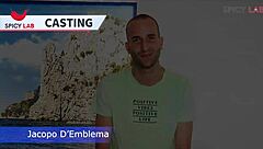 Tiny Guy with Hard Cock Bangs Blonde with Big Tits in First Porn