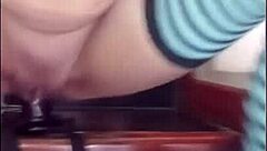 i masturbate with my latina brunette friend and she rides my big cock.