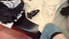 i masturbate with my latina brunette friend and she rides my big cock.