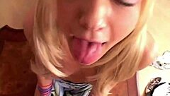 Teen Lil Lexy teases with outdoor blowjob skills