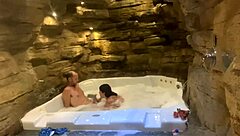 The old man fucks the young girl hard and slaps her face.