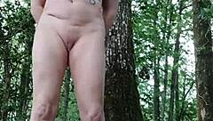 2024 07 16, esclave f in forest for homemade exhibition session