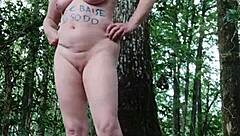 2024 07 16, esclave f in forest for homemade exhibition session