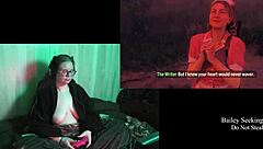 Naked brunette BBW exposes big tits in Night Springs!