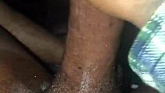 Why jerk that big black cock in the car under moonlight?