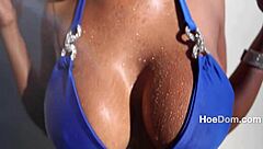 Incredibly hot Ebony Jordy Love rides Isiah Maxwell hard