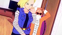 Kame Roshi Fucks Android 18 Behind Krillin's Back in Dragon Ball Zex 5 POV Fantasy