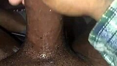 Why jerk that big black cock in the car under moonlight?