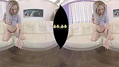 vr piss play and dildo fucking on the sofa 😏