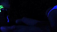 carrie b gets hardcore blacklight sex with gagging and choking